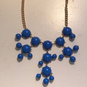 Blue and gold bauble necklace!